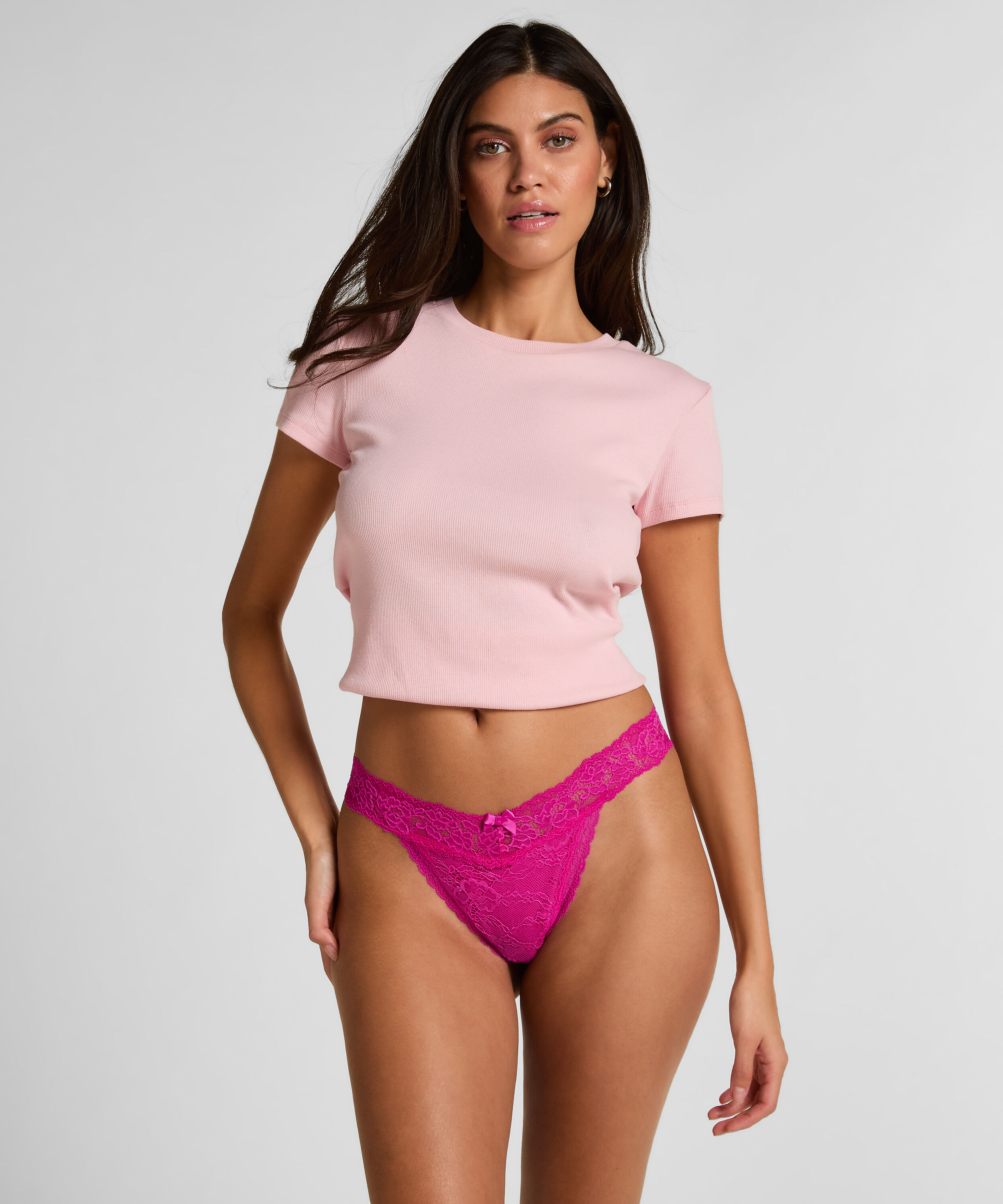 Extra låg stringtrosa Madison, Rosa