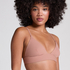 Triangel Bralette Smooth, Brun