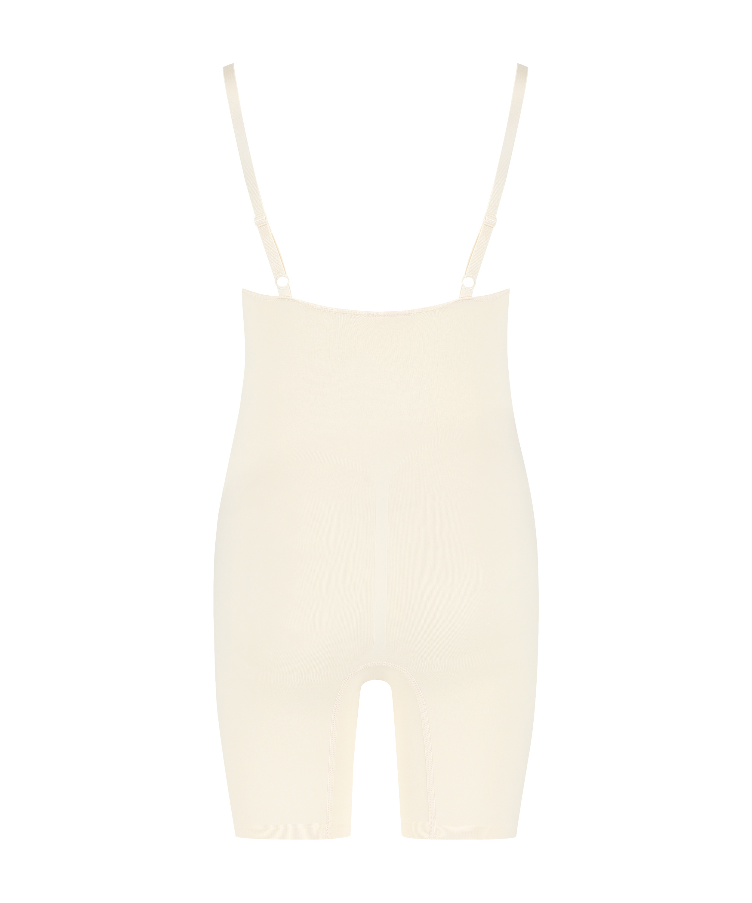 En sömlös bodysuit med högt skurna ben, Beige, main