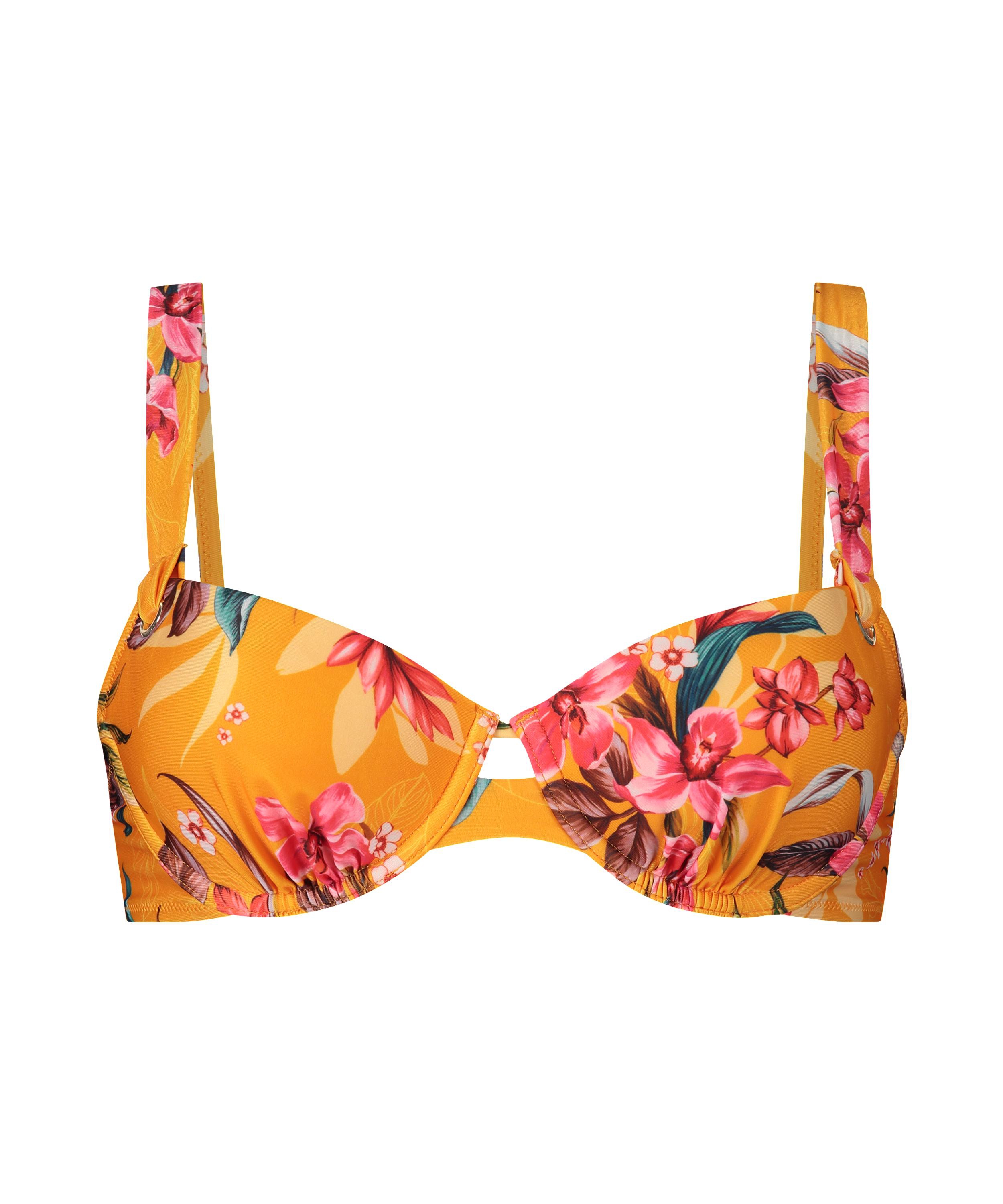 Orchid vadderad bikini-topp med bygel, Gul, main