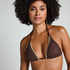 Crochet triangel-bikinitopp, Brun