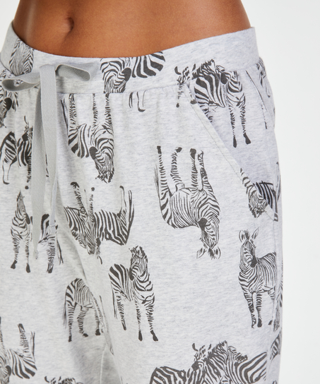 Pyjamasbyxor i jersey, Grå