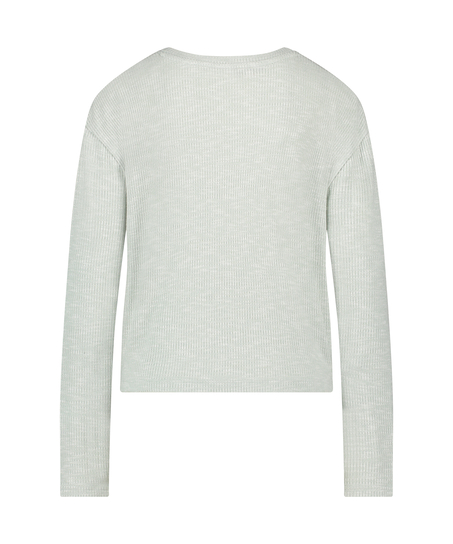 Långärmad pyjamastopp, Grön