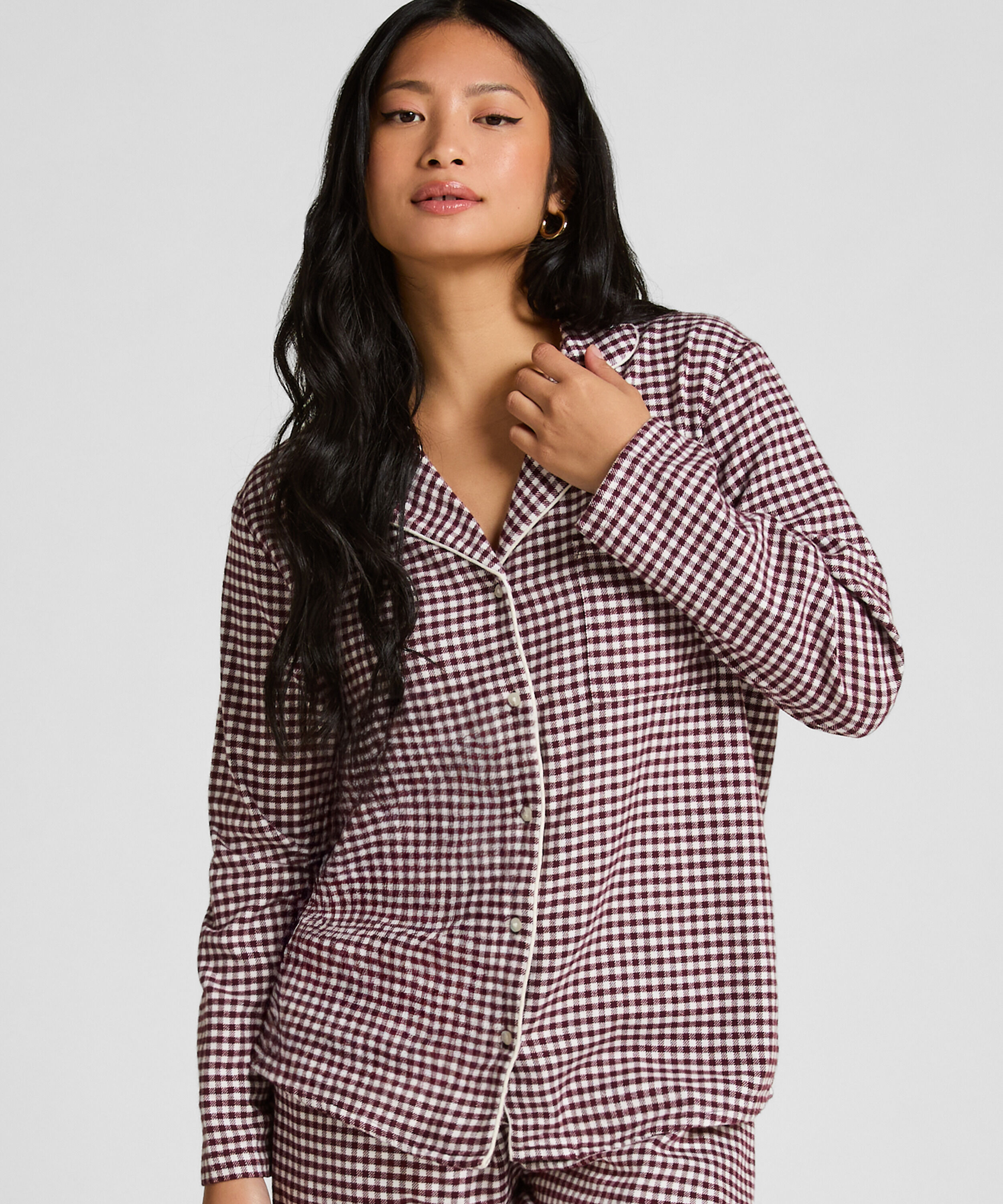 Pyjamastopp Flanel Essentials, Lila