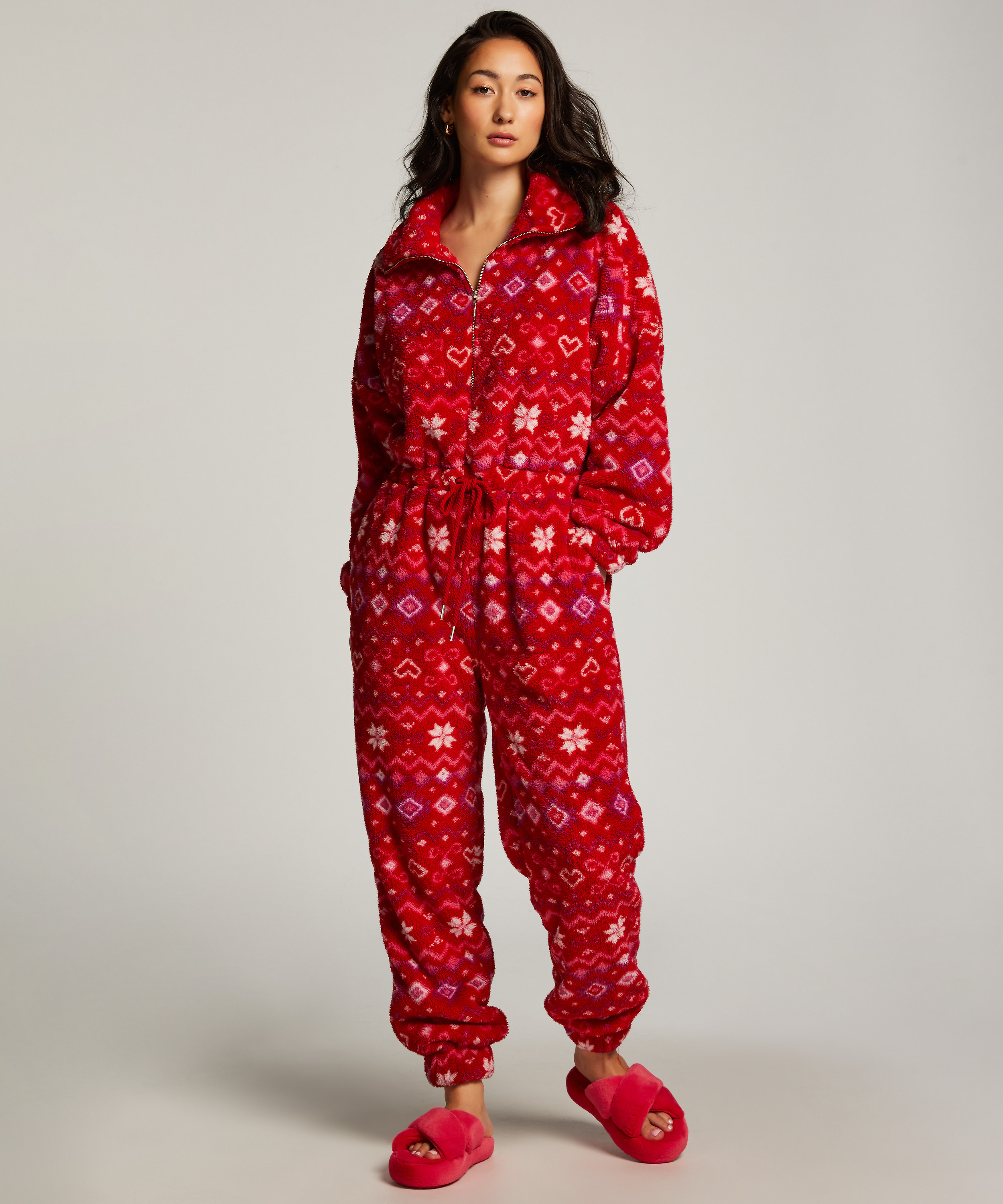 Onesie-fleece, R&ouml;d, main
