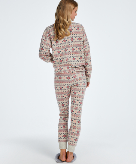 Pyjamaset med väska, Beige